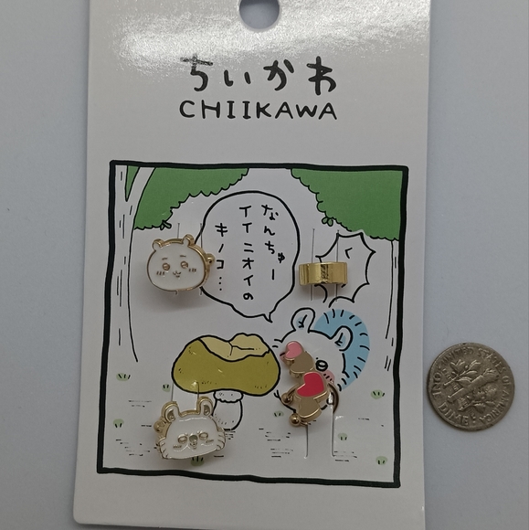 Chiikawa Nagano enamel ear cuffs - Picture 4 of 5